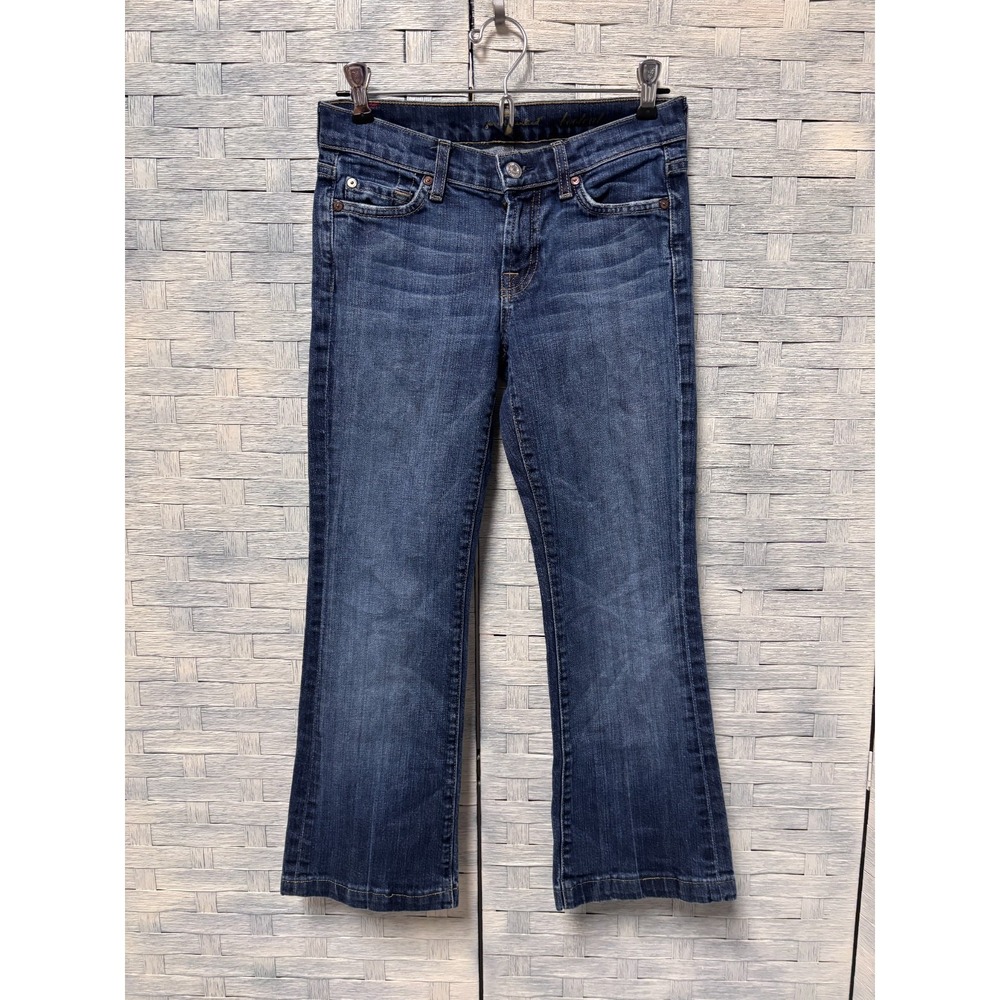 7 For All Mankind Size 25 Bootcut Jeans Womens Dark Wash Stretch Denim Y2K Indie